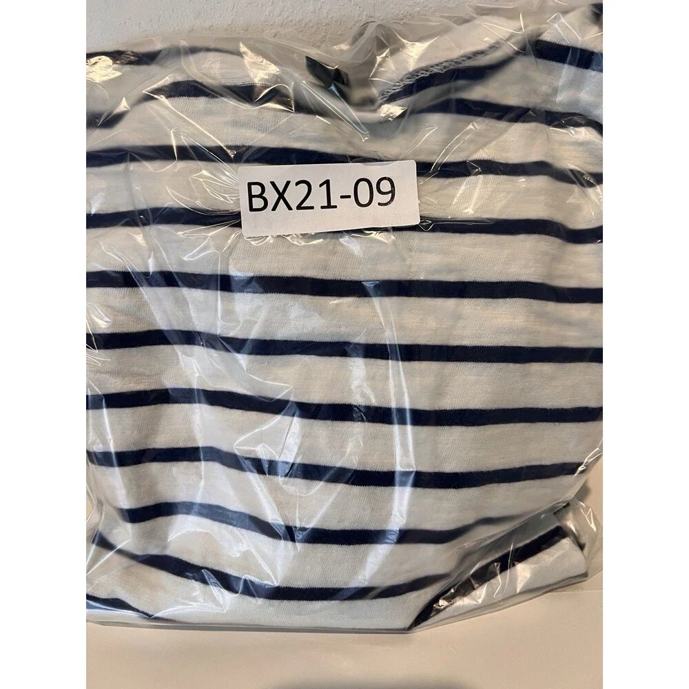 J.Crew Women’s Navy & White Knit Boatneck Top Size XXS Nautical Coastal